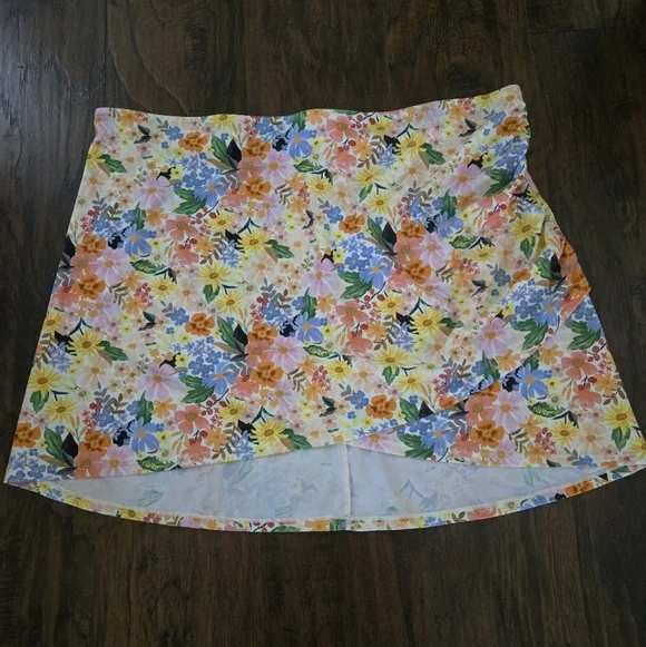 Summersalt Rifle Paper Co Marguerite Floral Ruched Swim Skirt 2XL - Picture 2 of 7